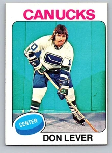 1975-76 Topps Hockey Set-Break #206 Don Lever Canucks *WSC* - Imagen 1 de 2