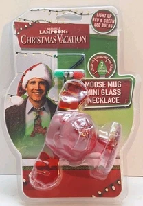 NEW National Lampoons Christmas Vacation Moose Mug Mini Glass Necklace Lights Up - Bild 1 von 19