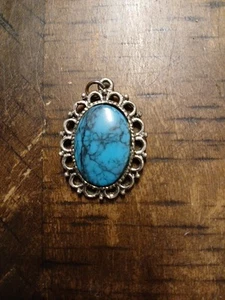 Vintage Turquoise inlay Charm - Bild 1 von 2
