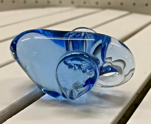 Briefbeschwerer blau Elefant Design klein Kunst Glas Stil Vintage - Bild 1 von 7