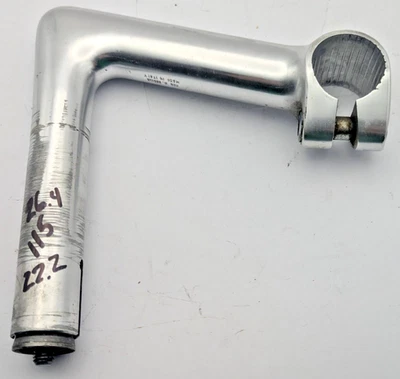 CINELLI MILANO QUILL STEM ITALY 22.2 CLAMP 26.4MM 115MM REACH SILVER ALUMINUM - Image 1 of 4