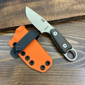 Custom Kydex Scheide für ESEE Izula mit Factory Griffen - Hunter Orange mit Nylon L - Bild 1 von 6