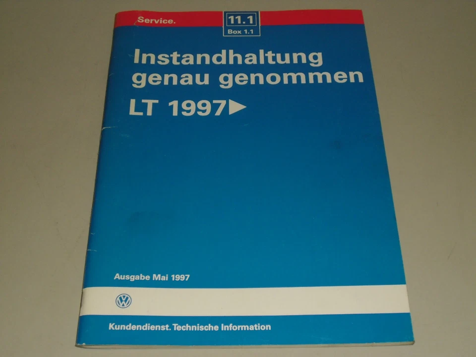 Werkstatthandbuch Instandhaltung Exactamente Tomado VW Lt Desde 1997 ,Stand - Imagen 1 de 1