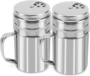 5Oz Salt and Pepper Shakers with Adjustable Pour Holes, Stainless Steel Dredge S - Picture 1 of 12