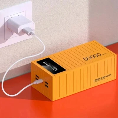 Banco de alimentación de 50000 mAh cargador rápido batería externa móvil portátil de gran capacidad Foto 1 de 4
