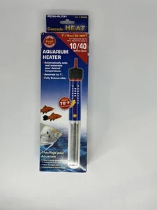 CASCADE PRESET Fish tank HEATER 7in 50w SUBMERSIBLE 10/40 Penn-Plax - Picture 1 of 4