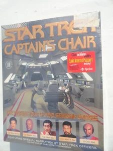 BIG BOX Star Trek Captain's Chair Virtual Reality Tour PC 1997 Game NEW SEALED - Picture 1 of 9