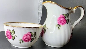 Elizabethan Fine Bone China Sugar Bowl and Creamer Made in England - Picture 1 of 21