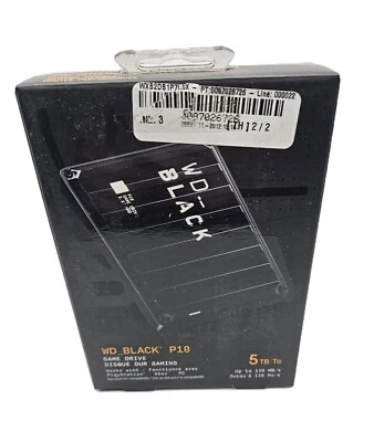WD Black P10 5TB Portable Game Drive WDBA3A0050BBK-WESN *SEALED* (READ FIRST) - Image 1 of 4