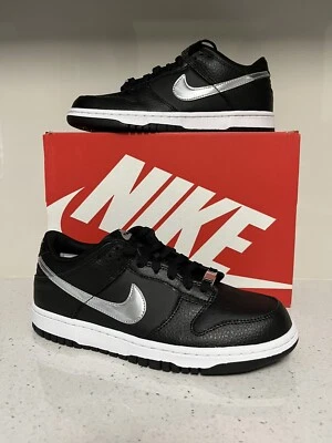 Nike Dunk Low EMB x NBA GS SIZE 7Y US DC9560-001 “75TH ANNIVERSARY - SPURS” - Image 1 of 4