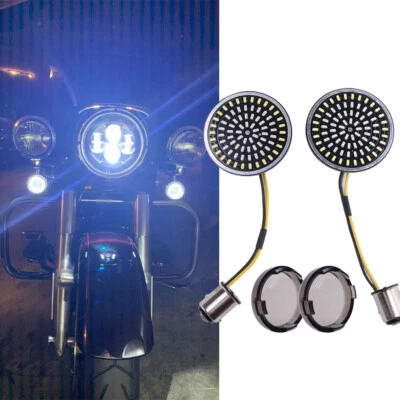 Luces intermitentes LED de 2" para motocicleta Harley Davidson Street Glide Foto 1 de 4