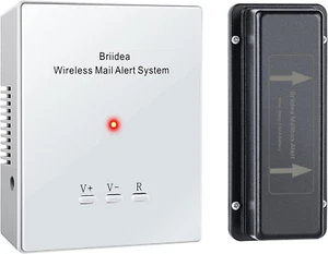 Mailbox Alarm, 500Ft Wireless Mailbox Alert with LED Light Flashing and Sound R - Picture 1 of 7