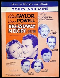 1937 Broadway Melody of 1938 w/ Robert Taylor Eleanor Powell Movie Sheet Music - Picture 1 of 3