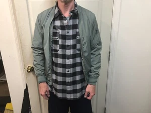 Goodfellow & Co. Men's Lightweight Sage Green Bomber Jacket, Medium  POLYESTER - Picture 1 of 2