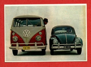 1970s VOLKSWAGEN CAR & VAN postcard advertisement VW part engine motor  animal - Picture 1 of 2