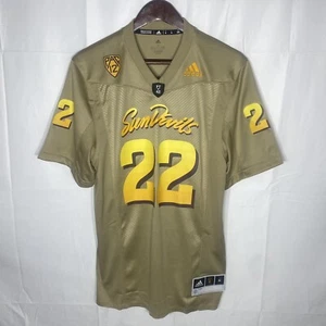 Men’s Adidas #22 Tan ASU Sun Devils Rising Devils Premier Jersey Medium HG4408 - Picture 1 of 3