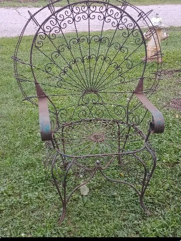 Vintage  Peacock Garden Chairs Cover
