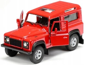 WELLY DieCast 1:34 LAND ROVER DEFENDER RED New Model Car Metal in Box 1/34 - Picture 1 of 7