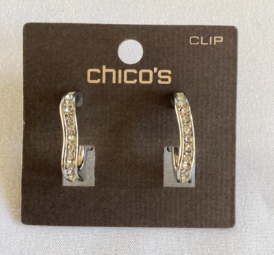Chico's女式水钻夹环耳环 — 第 1/4 张图片