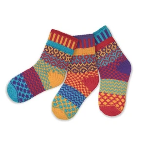 Solmate Kid's Socks, "Firefly" Size Medium, 6-8 Years, 3 Mismatched Socks - Picture 1 of 6