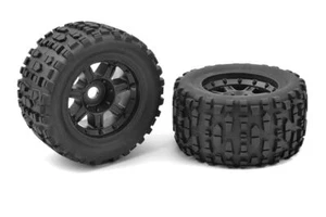 Pneus Corally Monster Truck, XL4S, Grabber, collés sur jantes noires pour Sketer - Photo 1 sur 1