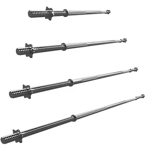 GYM MASTER Standard Barbell 1" Diameter & Spinlock Collars Weight Lifting Bar - Picture 1 of 28