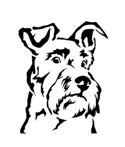 1- 5x6 inch Stencil, (VA-49) Schnauzer Dog (6mil)***** - Picture 1 of 2