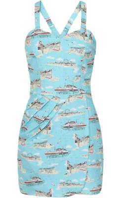 Collectif »MAHINA BRIGHTON« Retro Träger Sarong Vintage PLAYSUIT Rockabilly - Bild 1 von 4