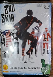 Ninja 2nd Skin Full Body Stretch Jumpsuit Adult Costume Rubie's Mens X-Large NEW - Picture 1 of 2
