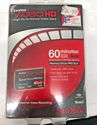 SanDisk 90870 Ultra II MS PRO Duo Video HD 4GB - Image 1 of 2