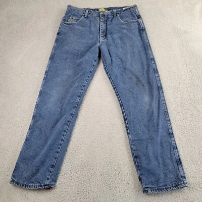 Cabela's Jeans Mens 36x34 Blue Fleece Lined Straight Denim meas 36x32 - Image 1 of 4