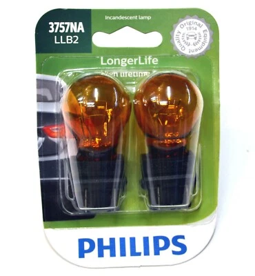 Philips LongerLife 3757NA 27/8W Two Bulbs Rear Turn Signal Park Replace Stock OE — 第 1/4 张图片