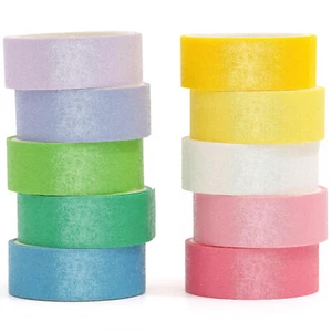 10 Color Glitter Washi Tape Set Sparkling Masking Tape Metallic Decorative Tapes - Picture 1 of 5