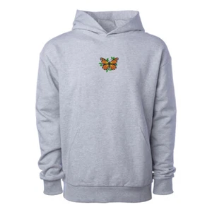 Wildlife Monarch Schmetterling bestickt Pullover Sweat Hoodie, Fun Hoodie - Bild 1 von 3