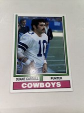 1974 Football Duane Carrell Custom Card Dallas Cowboys A-342