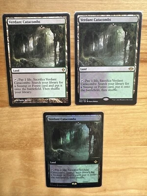 3x Verdant Catacombs (2x MH2, 1x ZEN) 1 Borderless Foil! - Image 1 of 4