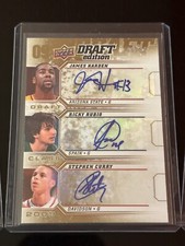 2009-10 Upper Deck Draft Stephen Curry James Harden Ricky Rubio Rookie Auto /30