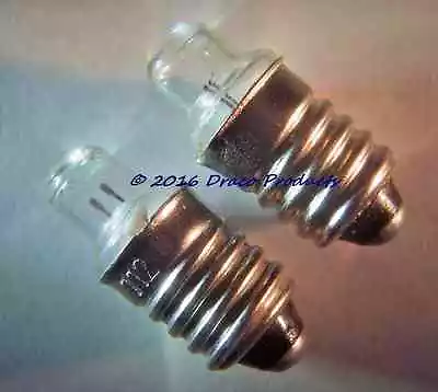 CEC, SERV-A-LITE SET 2X Miniature E10 Screw Lens Bulb #112 Lamp 1.25V 0.2A For 1-Cell Flashlight