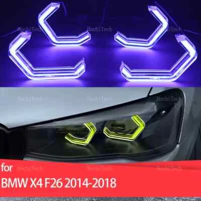 App Control Estilo M4 LED Ojos de Ángel Bombilla Anillo RGB Lámpara para BMW X4 F26 2014-2018 Foto 1 de 4