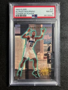 Fleer #17 1993 Alonzo Mourning Tower of Power PSA 8 Hornets Insert Pop 3 - Imagen 1 de 2