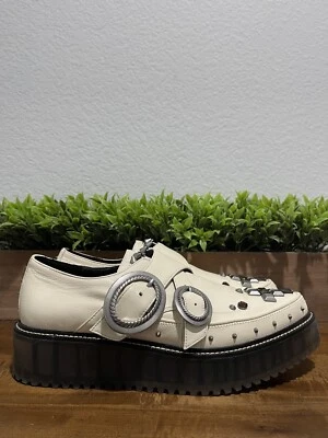 Zapatos Coach Western Creeper de cuero con tachuelas G3399 tiza para mujer talla 9,5 B RARO Foto 1 de 4