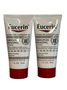 2 Eucerin Original Healing Lotion Hydrating Fragrance-Free Travel Size 1 fl oz - Picture 1 of 1
