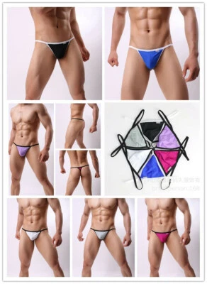 6 pces Mens Thongs Sexy Underwear Jockstraps G string Men Underpant Men Panties - Image 1 of 4