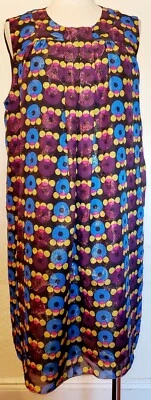 Vestido Vaina Anna Sui Multicolor Sin Mangas Talla XL Foto 1 de 4