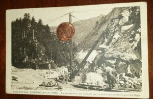 Antike Postkarte Landschaft Italien Verbania Val Antrona Cheggio Ausgrabung Blöcke - Bild 1 von 2