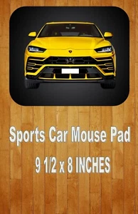Sick Sports Car Yellow 9.5 x 8 Inch Computer/Gaming MOUSE PAD - Picture 1 of 1