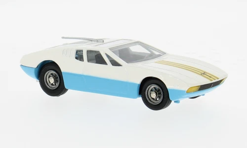 Corgi Ghia 5000 Mangusta with De Tomaso Chassis White/Blue 1:43 - Image 1 of 1