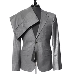 Traje Billionaire Couture Micro-Pata de Gallo Lana Extrafina 2Btn 48 7R / 38 R - Imagen 1 de 7