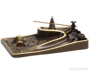 Brass Gardon Statue Backflow Incense Stick Burner Zen Decor - Picture 1 of 9