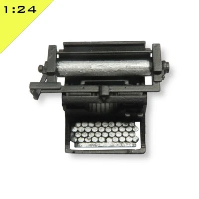 3D PRINTING CORNER 1x 3D-gedruckte Vintage Schreibmaschine im Maßstab 1:24 Puppenhaus Modell Diorama Landschaft